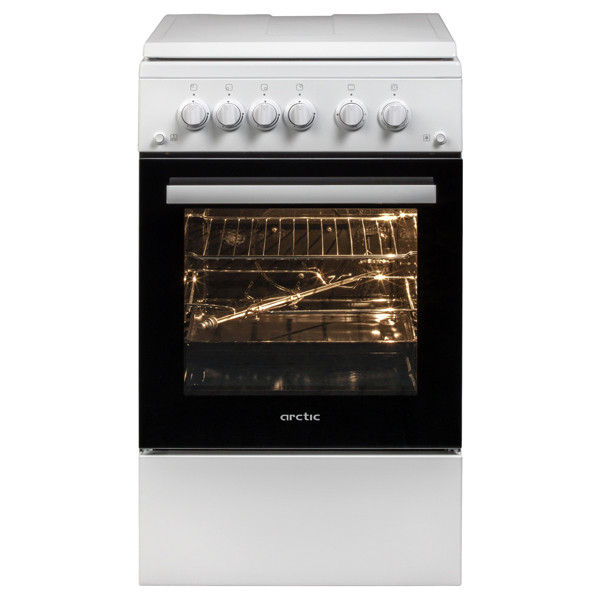 Aragaz ARCTIC UAM5612DTTL, 4 zone de gatit, gaz, grill, rotisor, alb 