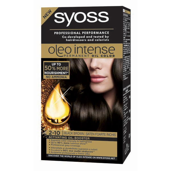 Vopsea De Par Syoss Color Oleo 2 10 Saten Foarte Inchis 115ml