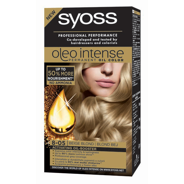 Vopsea De Par Syoss Color Oleo 8 05 Blond Bej 115ml
