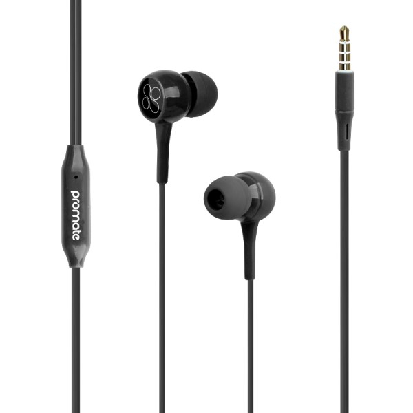 Casti Promate Bent Cu Fir In Ear Microfon Negru