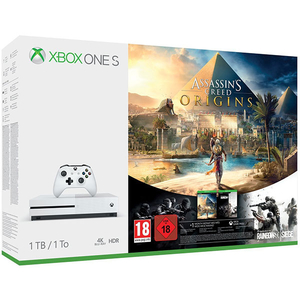 Console Xbox One - consola microsoft xbox one s 1tb alb joc assassin s creed origins joc tom